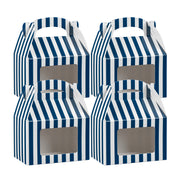 Blue & White Stripe Paper Lunch Box
