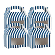 Blue & White Stripe Paper Lunch Box