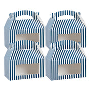 Blue & White Stripe Paper Lunch Box