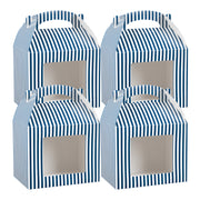 Blue & White Stripe Paper Lunch Box