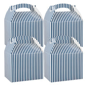 Blue & White Stripe Paper Lunch Box