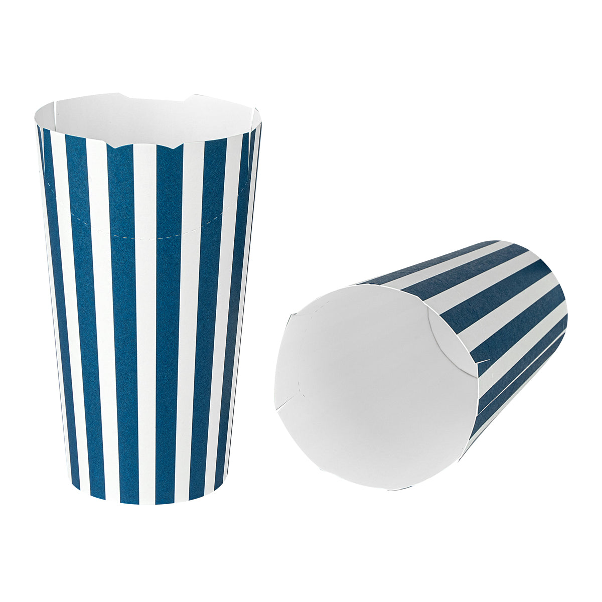 20 oz Blue & White Stripe Paper To Go Fry Cup