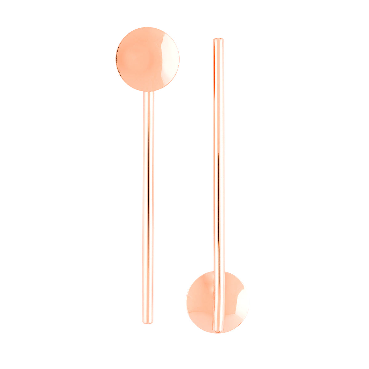 Copper-Plated Stainless Steel Julep Spoon Straw - 5in