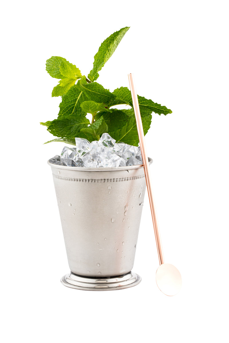 Copper-Plated Stainless Steel Julep Spoon Straw - 7.5in