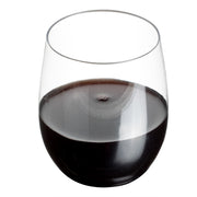 12 oz Clear Plastic Stemless Wine Glass