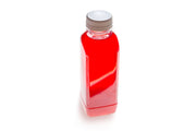 16 oz Square Clear Plastic Juice Bottle with Safety Cap