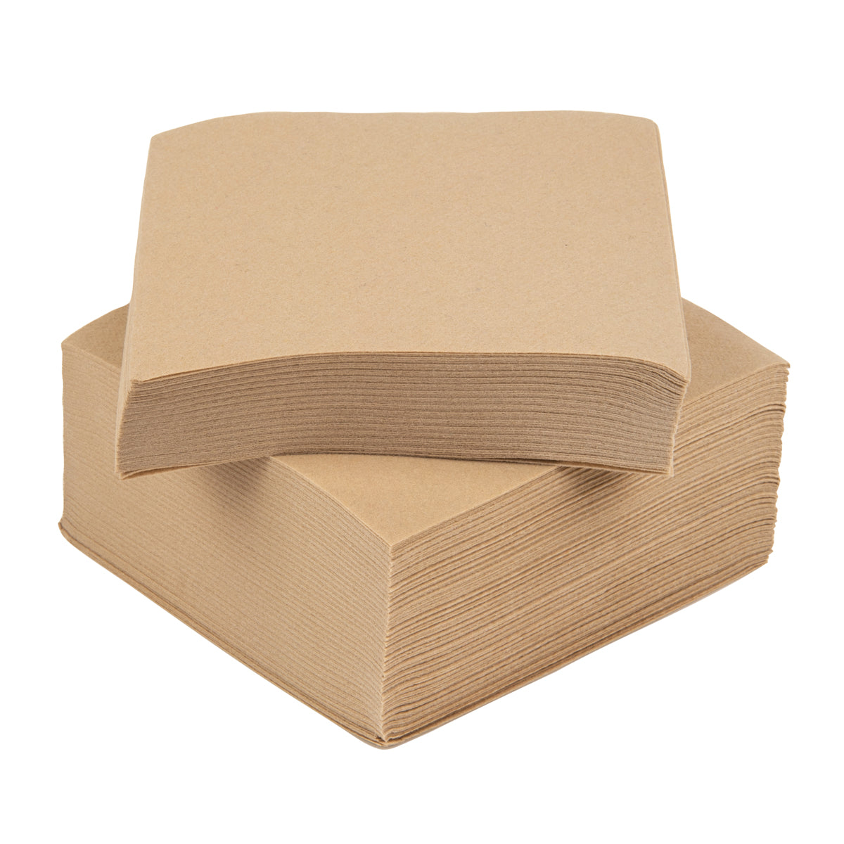 Square Kraft Paper Linen-Feel Cocktail Napkin - Air Laid