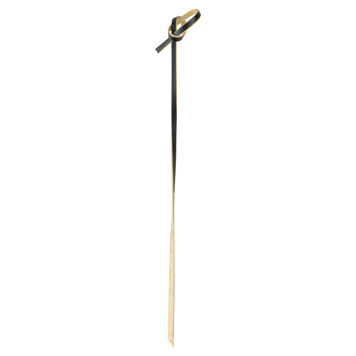 Black Bamboo Twisted Knot Pick - 6in x.5in
