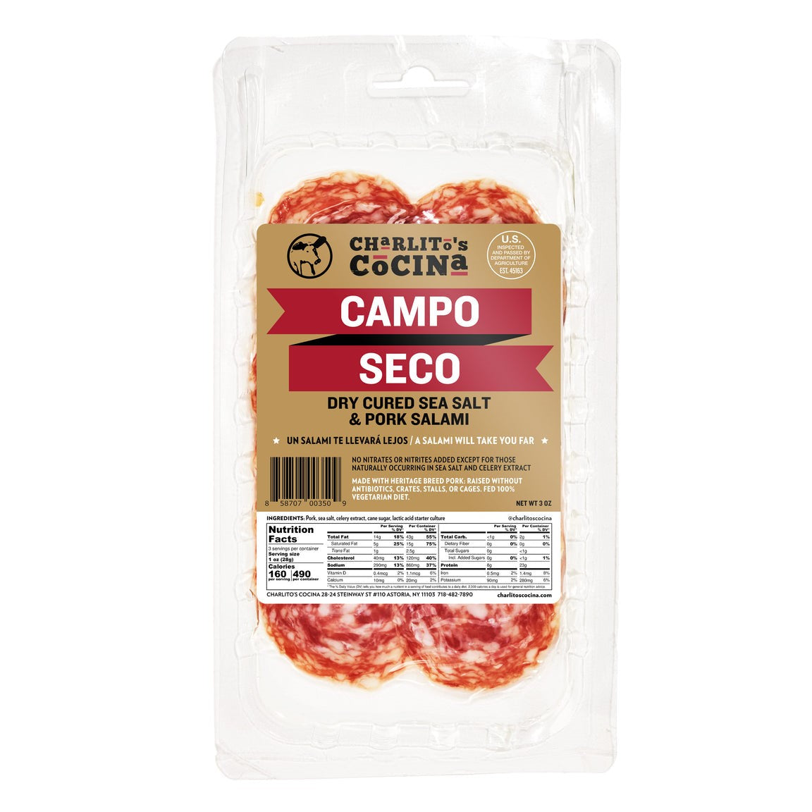 Campo Seco Salami Sliced