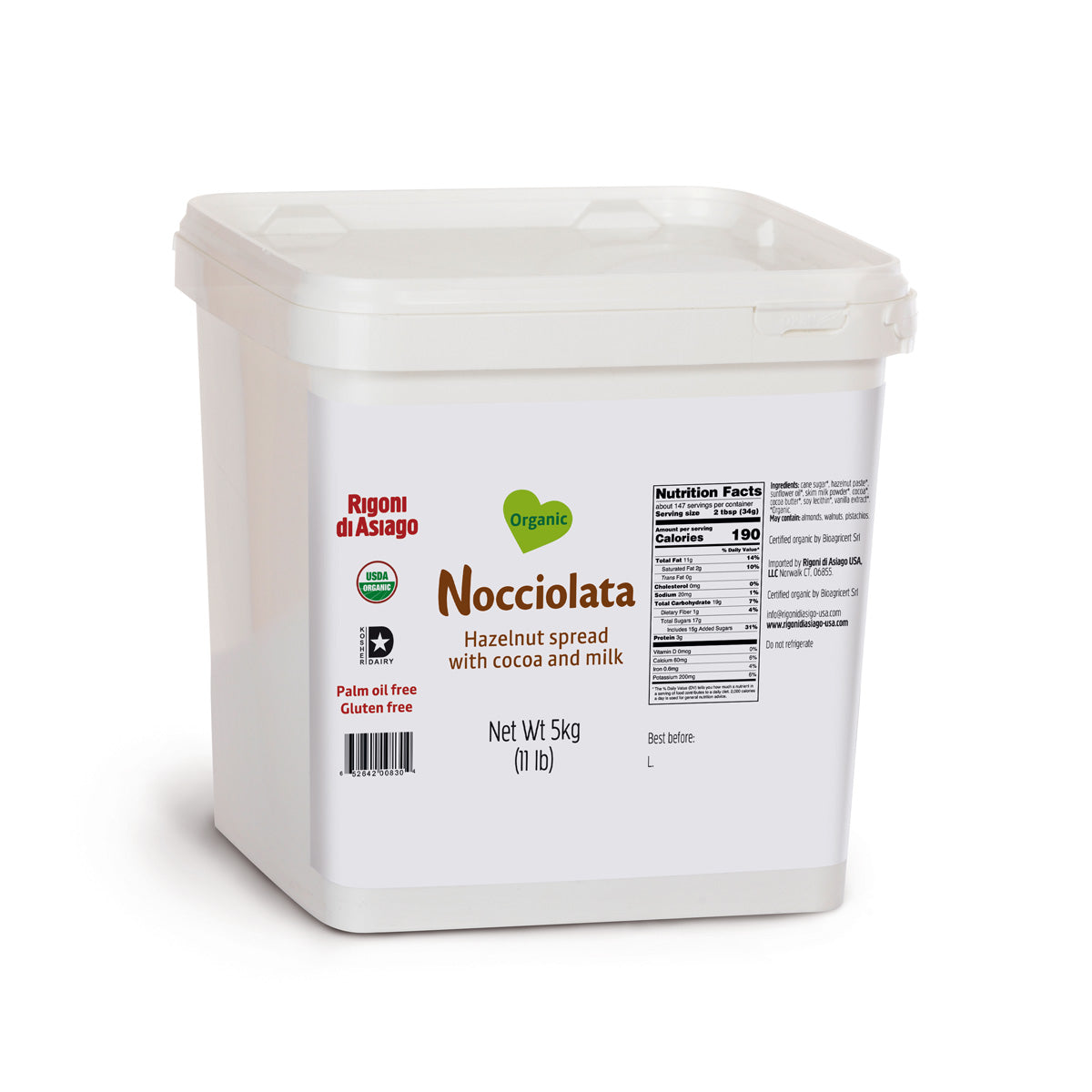 Organic Nocciolata Hazelnut Spread