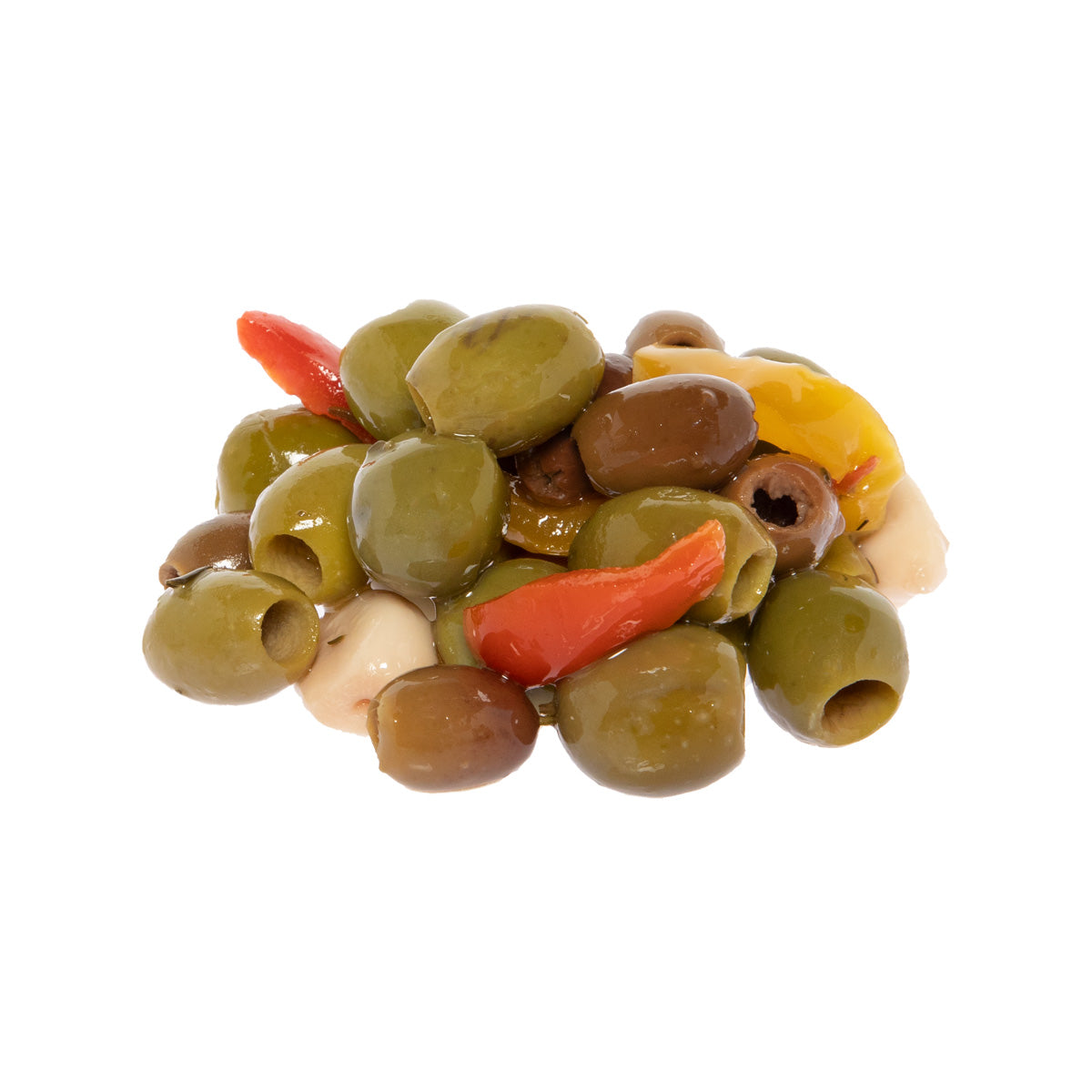 Pitted Black and Green Italian Mixed Olives