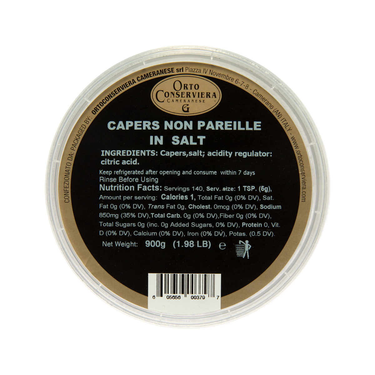Non Pareil Capers in Salt