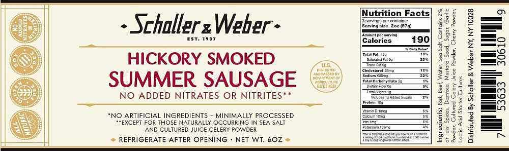 Hickory Smoked Summer Sausage