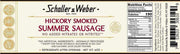 Hickory Smoked Summer Sausage