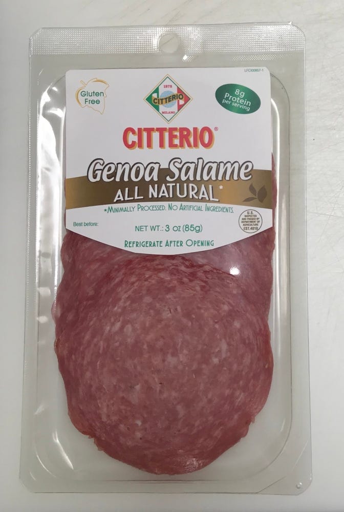 Genoa Salami  Sliced