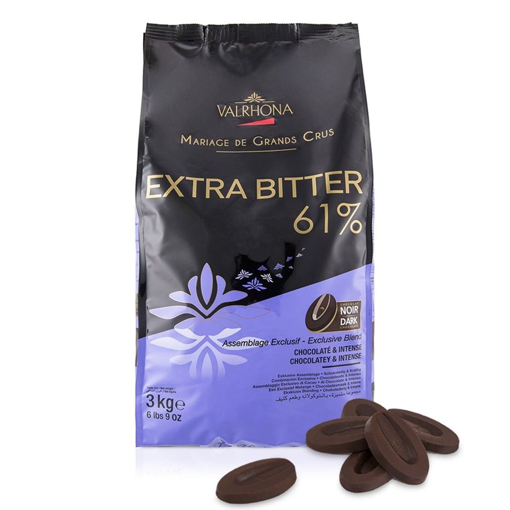 61% Dark Chocolate Feves Extra Bitter