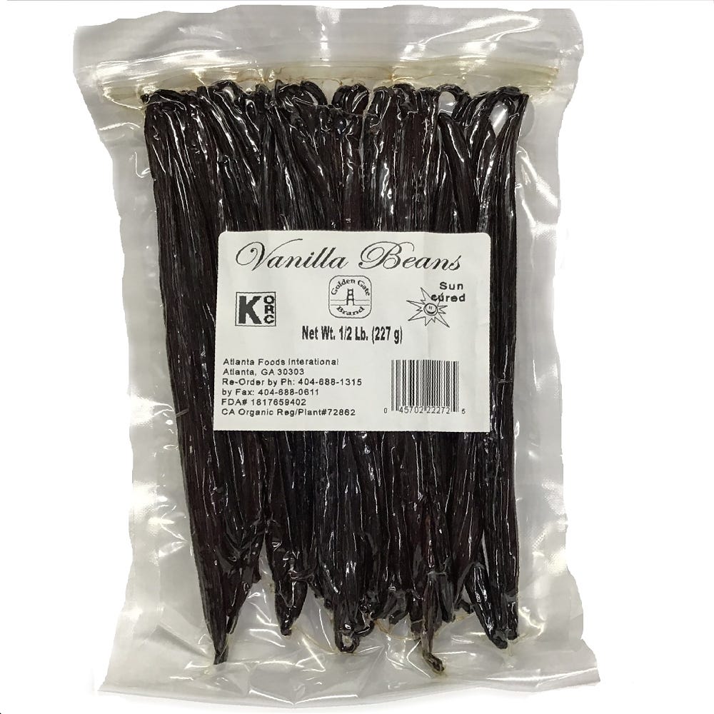 Papau New Guinea Vanilla Beans Whole Kosher
