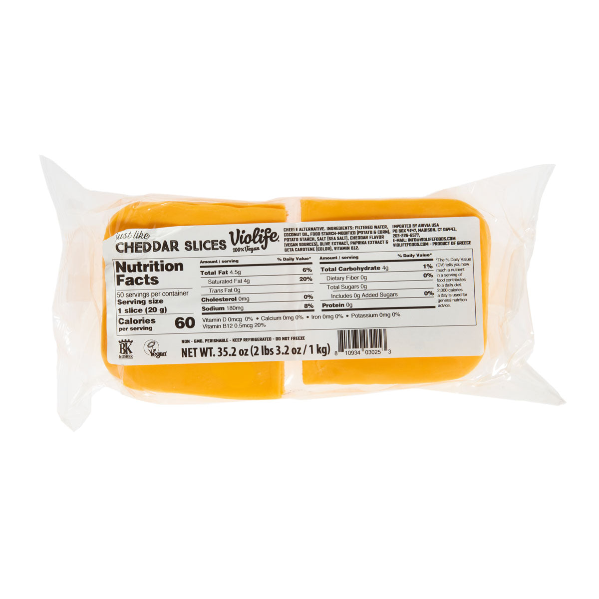 Vegan Sliced Cheddar Cheese