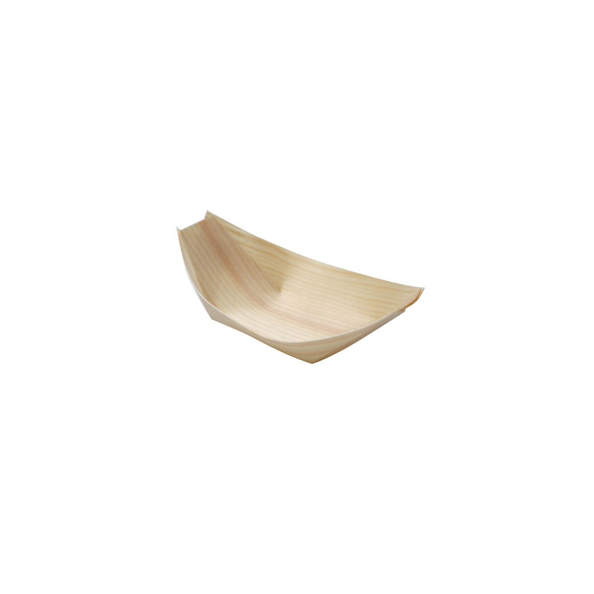 Pine Wood Basket/Boats 4.33 x 2.56