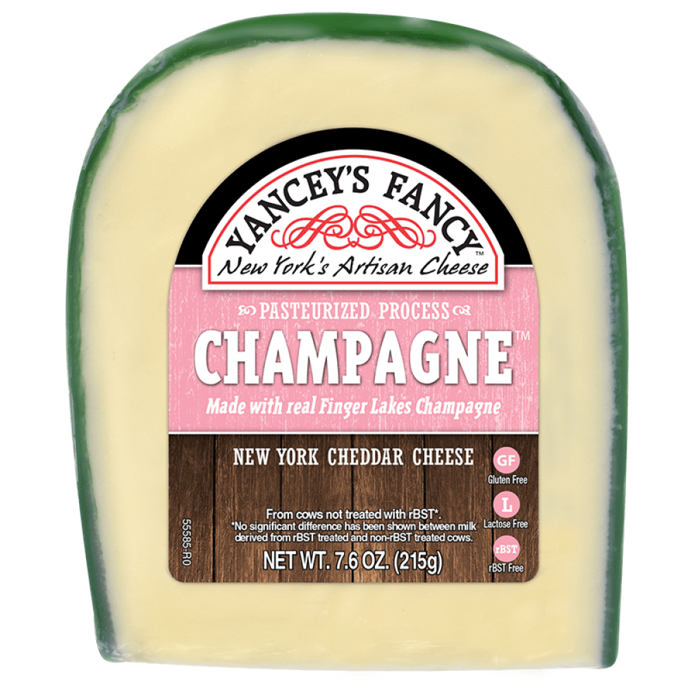 Finger Lakes Champagne Cheddar Wedge