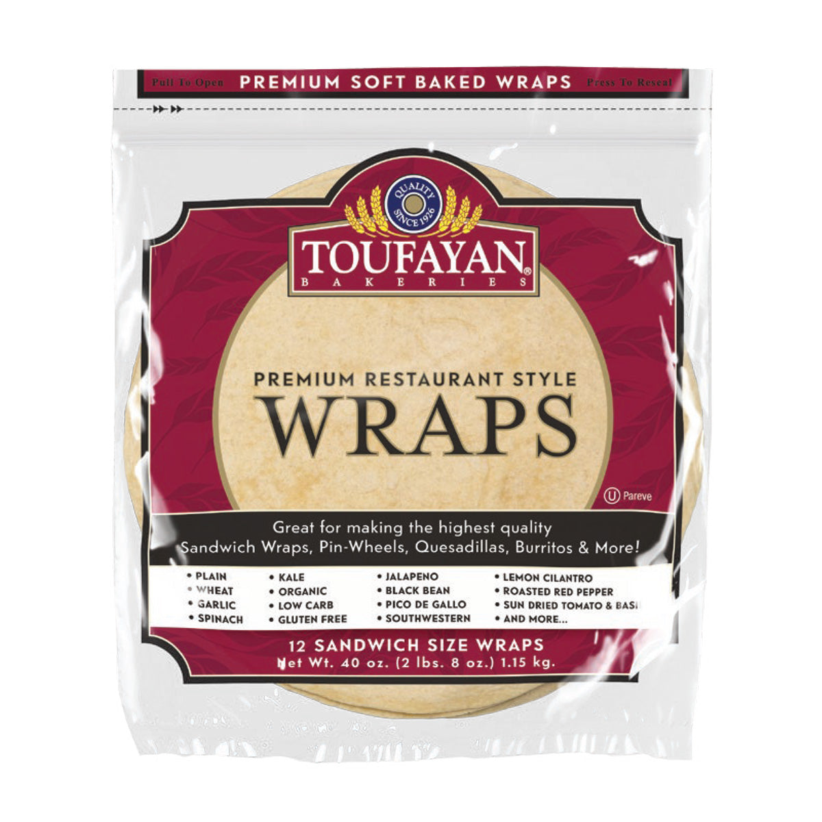 12in Plain White Wraps