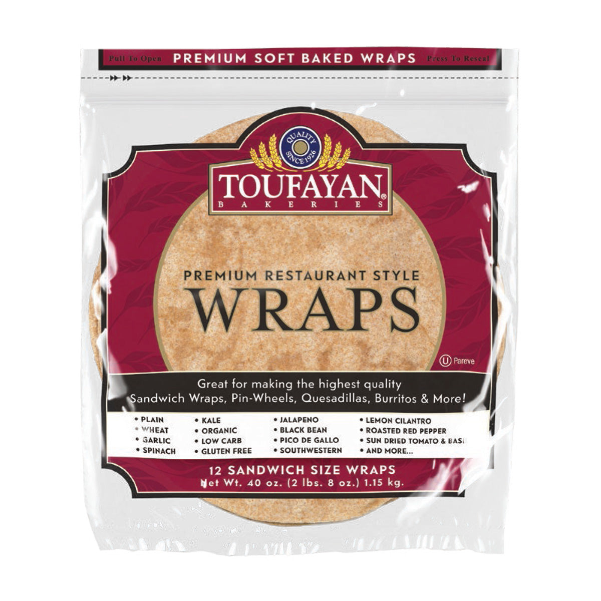 12in Whole Wheat Wraps