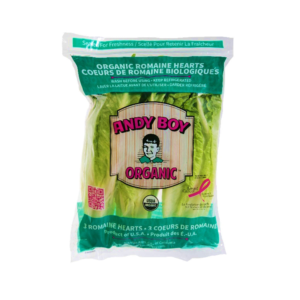 Organic Andy Boy Romaine Hearts