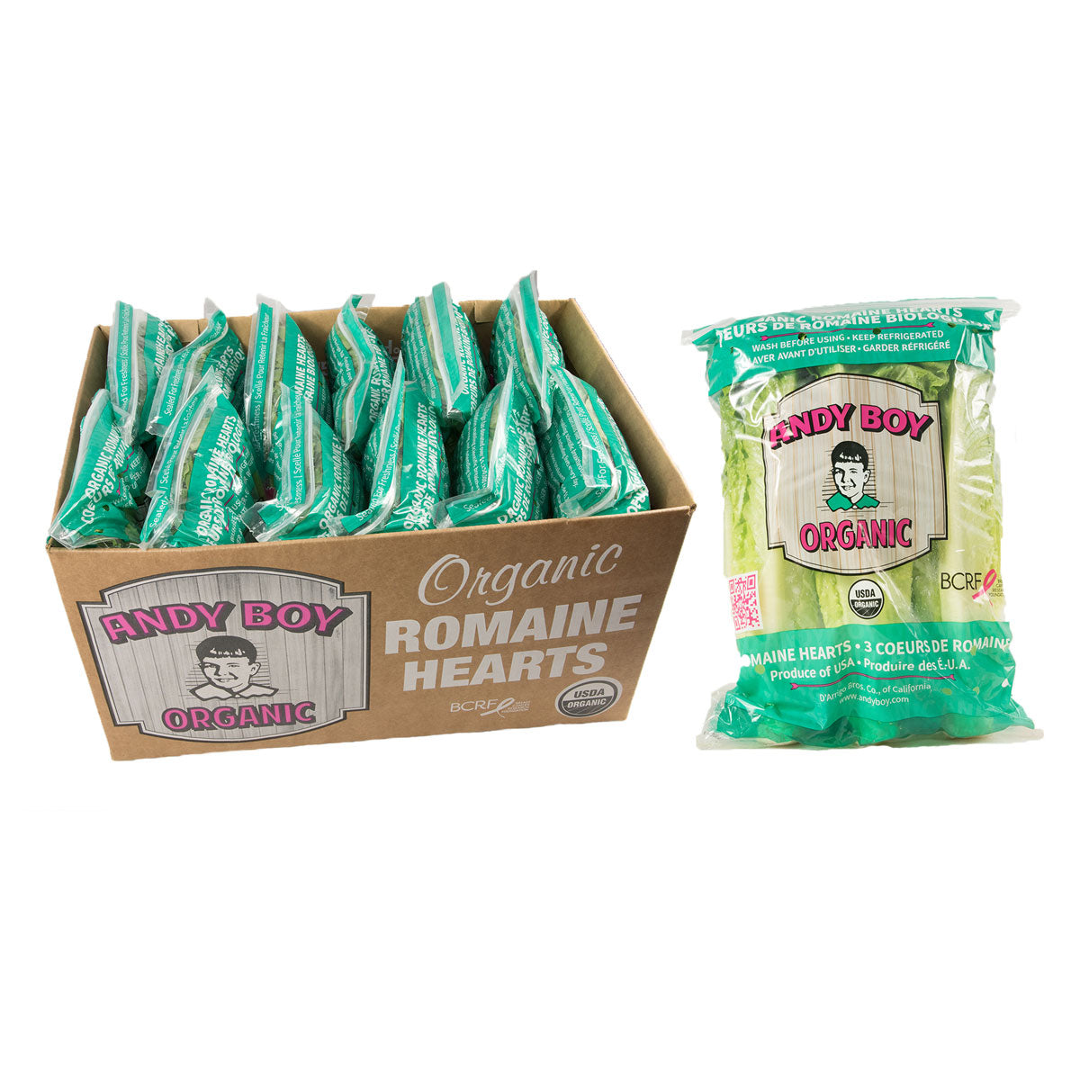Organic Andy Boy Romaine Hearts